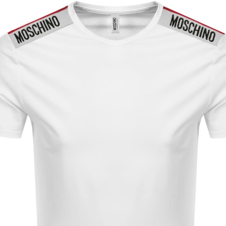 Alternative Image for ProductMoschino Taped Logo Short Sleeved T Shirt White2